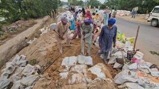 Sangrur News Update 2025: Water Level In Ghaggar River Near Khanauri Is 18 Feet Below The Danger Mark.